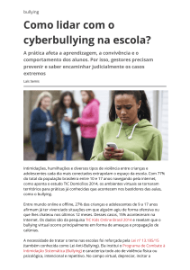 Como lidar com o cyberbullying na escola?