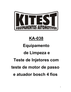 KA-038 Máquina de limpeza e teste de injetores.