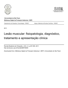 Lesão muscular: fisiopatologia, diagnóstico, tratamento