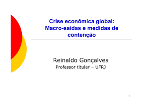 Crise econômica global - Instituto de Economia