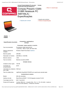 Compaq Presario CQ50-210BR Notebook PC