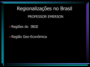 Regionalizações no Brasil