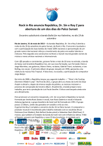 Rock in Rio anuncia República, Dr. Sin e Roy Z para abertura de um
