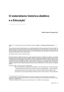 O materialismo histórico-dialético e a Educação - UENP-CCP