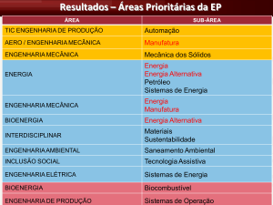 Resultados – Áreas Prioritárias da EP