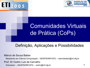 Comunidades Virtuais de Prática (CoPs) - INF
