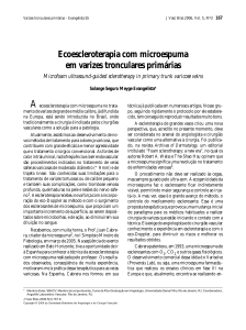 Ecoescleroterapia com microespuma em varizes tronculares primárias