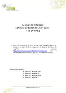 Manual de Instalação Software do Leitor de Smart Card – Teo By