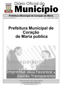 Prefeitura Municipal de Coração de Maria publica