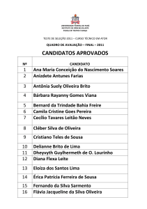 candidatos aprovados Ator - 2011