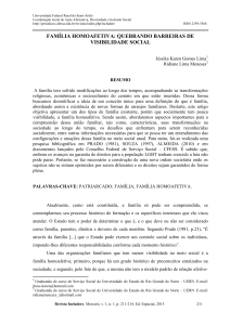FAMÍLIA HOMOAFETIVA: QUEBRANDO BARREIRAS DE