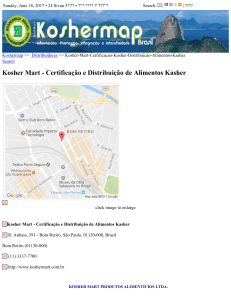 Kosher Mart - Certificação e Distribuição de Alimentos