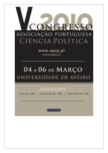 programa do congresso - Associação Portuguesa de Ciência Política