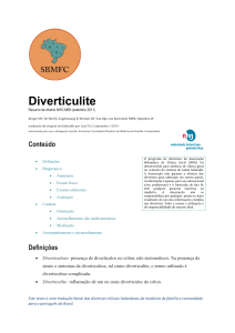 Diverticulite - Sociedade Brasileira de Medicina de Família e
