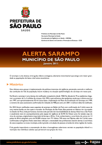 alerta sarampo - Prefeitura de São Paulo