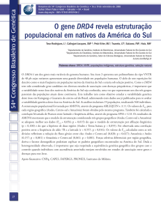 O gene DRD4 revela estruturação populacional em nativos da