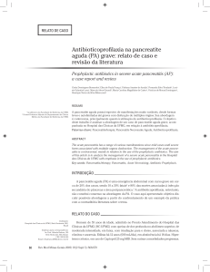 Antibioticoprofilaxia na pancreatite aguda (PA) grave: relato de caso