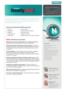Norman Security Suite PRO apresenta: NOVO! Benefícios do produto