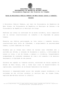 Carta do Ministério Público Federal em Mato Grosso contra o