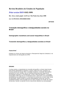 Revista Brasileira de Estudos de População Print version ISSN