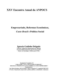 XXV Encontro Anual da ANPOCS Empresariado, Reformas