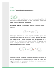 Propriedades químicas do benzeno