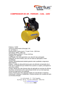 compressor de ar - ferrari – c24l - 220v