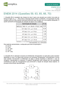 ENEM 2014 (Questões 59, 63, 65, 66, 70)