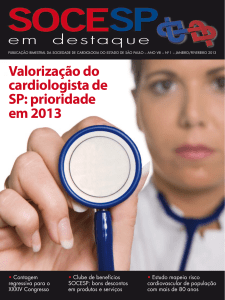 Valorização do cardiologista de SP: prioridade em 2013