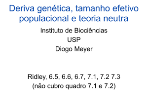Deriva genética, tamanho efetivo populacional e teoria neutra