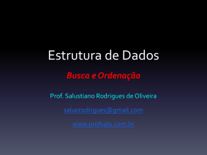 Estrutura de Dados - Professor Salustiano Rodrigues