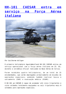 HH-101 CAESAR entra em serviço na Força Aérea italiana