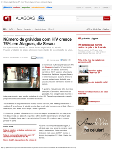 G1 - Número de grávidas com HIV cresce 76% em Alagoas, diz