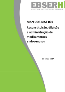 Manual de reconstituição, diluição e - Farmácia