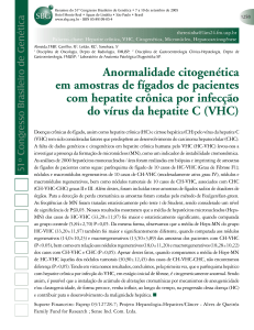 Anormalidade citogenética em amostras de fígados de pacientes
