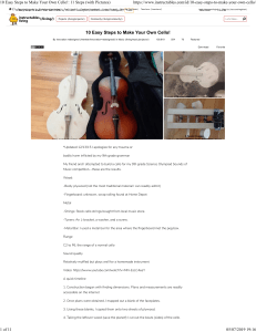 10 Easy Steps to Make Your Own Cello!- 11 Steps (with Pictures)