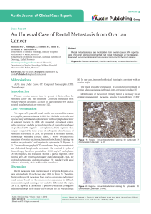 An Unusual Case of Rectal Metastasis from Ovarian Cancer