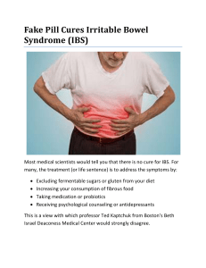 Fake Pill Cures Irritable Bowel Syndrome (IBS)