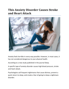 This Anxiety Disorder Causes Stroke and Heart Attack