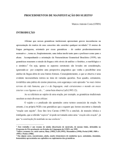 procedimentos de manifestação do sujeito