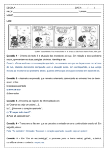 Tira da Mafalda – 1º ano do ensino médio – Com