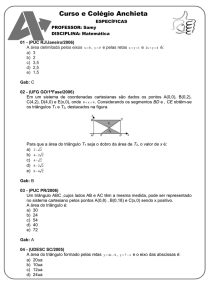 PROVA DE FÍSICA 1O ANO ENSINO MÉDIO