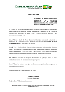 Prefeito Municipal - Diário Oficial dos Municípios de Santa Catarina