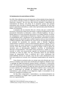 Reler Marx hoje Aula 2 Os fundamentos do materialismo de Marx