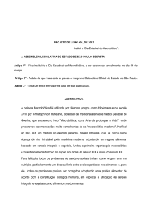 Proposituras_Projeto de lei - Assembleia Legislativa do Estado