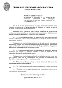 projeto de lei nº /03 - Câmara de Vereadores de Piracicaba