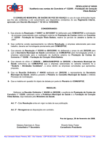 resolução nº 005/08 - Prefeitura Municipal de Foz do Iguaçu