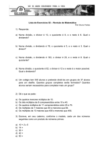 6º ano - Matemática - Escola Modelo do Grajaú