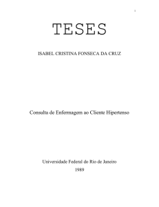 Consulta de Enfermagem ao Cliente Hipertenso