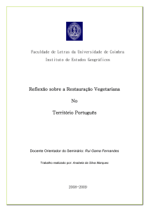 Reflexão da Restauração Vegetariana em Território Português